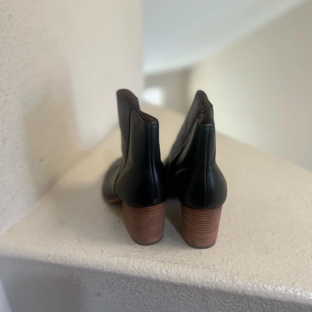 Madewell the Rosie Ankle Boot black leather booties work‎ casual fall winter 8.5